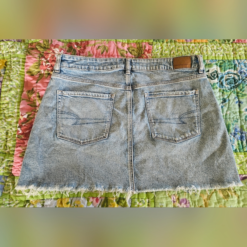 American Eagle Light Blue Denim Skirt